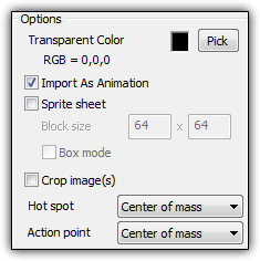 "Import as Animation" checkbox in the Picture Editor
