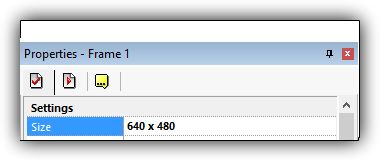 An image showing the location of frame width and frame height in the frame editor