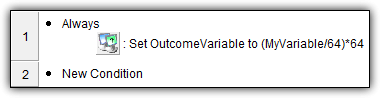 Example of how to force variables to specified multiples